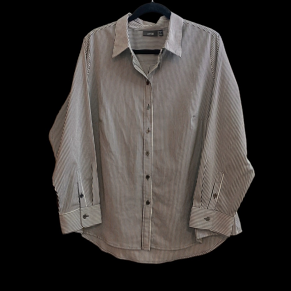 Apt 9 plus size striped button up blouse Size 1X